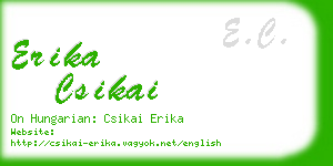 erika csikai business card